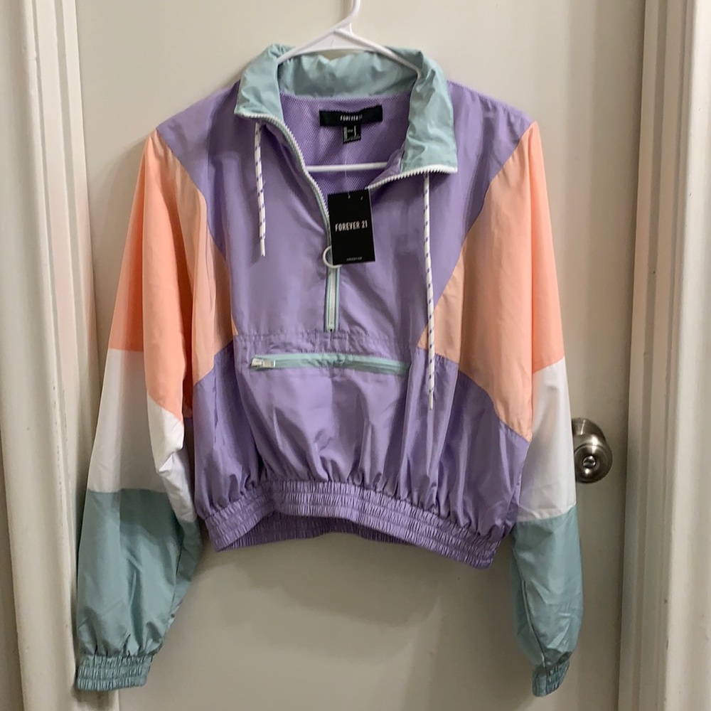Multi-colored windbreaker like jacket
